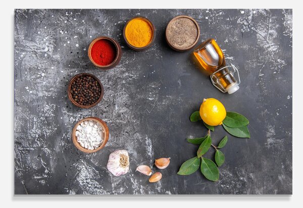 Panou Sticla Bucatarie, 30x40cm, Protectie aragaz, Antistropi, Termorezistent, Alimente, Condimente, Seasonings With Oil