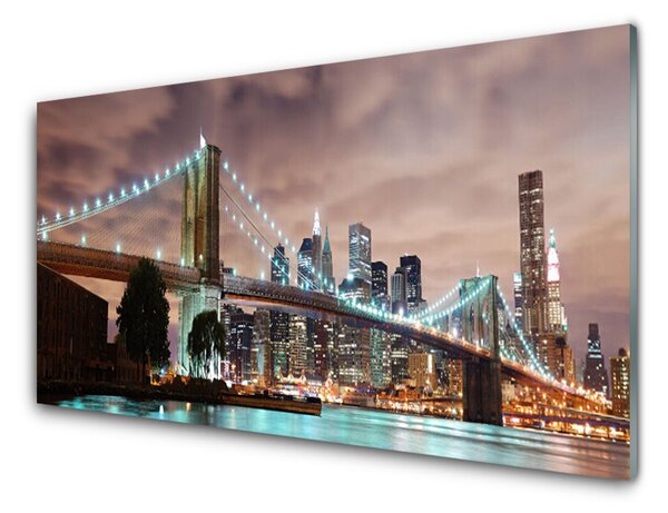 Panou sticla bucatarie Bridge City Arhitectura Maro Gri