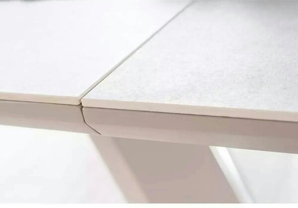 Masa ARMANI, gri cu efect de marmura, 160/220x90x76 cm