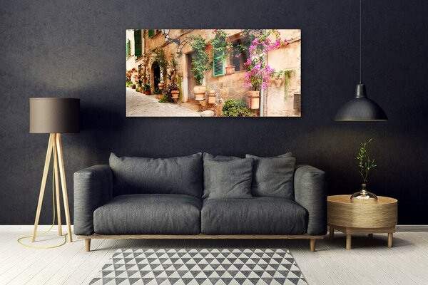 Tablou pe sticla Casa Arhitectura Brown