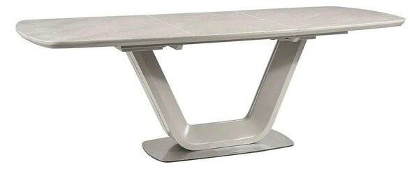 Masa ARMANI, gri cu efect de marmura, 160/220x90x76 cm