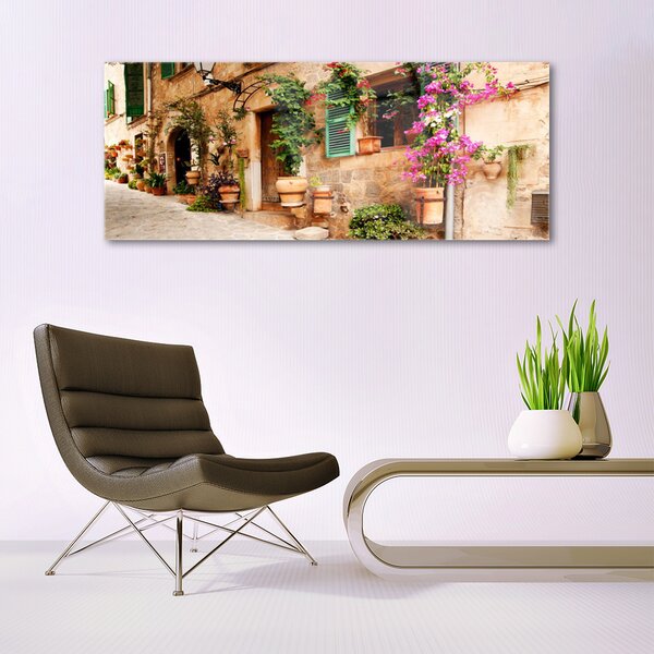 Tablou pe sticla Casa Arhitectura Brown