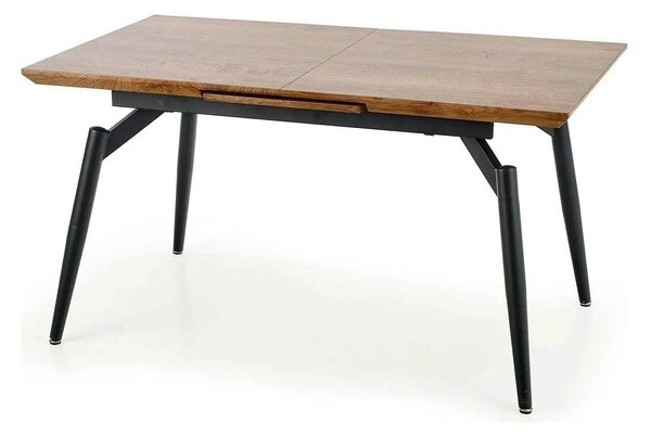 Masa extensibila CAMBELL, negru/stejar, 140/180x80x74 cm