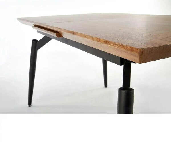 Masa extensibila CAMBELL, negru/stejar, 140/180x80x74 cm