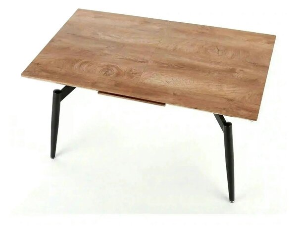 Masa extensibila CAMBELL, negru/stejar, 140/180x80x74 cm