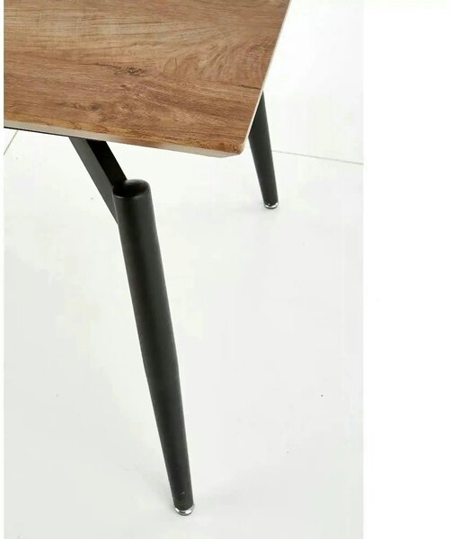 Masa extensibila CAMBELL, negru/stejar, 140/180x80x74 cm