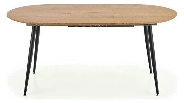 Masa extensibila COLORADO, stejar auriu/negru, 120/160x80x74 cm