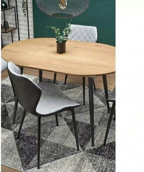 Masa extensibila COLORADO, stejar auriu/negru, 120/160x80x74 cm