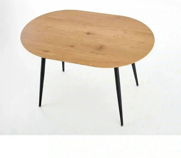 Masa extensibila COLORADO, stejar auriu/negru, 120/160x80x74 cm