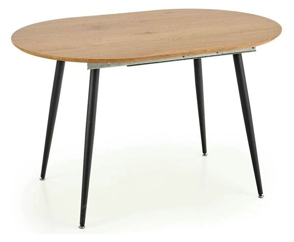 Masa extensibila COLORADO, stejar auriu/negru, 120/160x80x74 cm