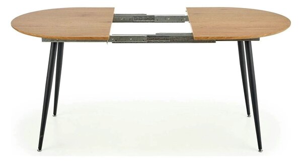 Masa extensibila COLORADO, stejar auriu/negru, 120/160x80x74 cm