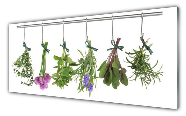 Tablou pe sticla Flori Floral Verde Roz