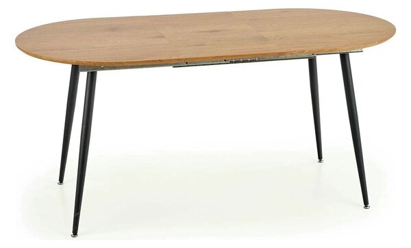 Masa extensibila COLORADO, stejar auriu/negru, 120/160x80x74 cm