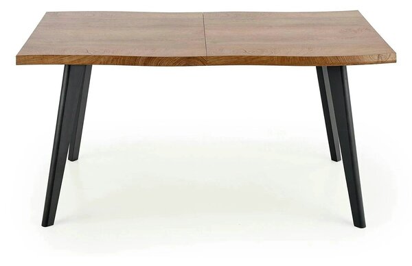 Masa extensibila bucatarie DICKSON, stejar natural/negru, 150/210x90x7