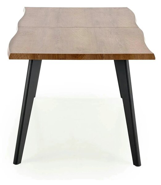 Masa extensibila bucatarie DICKSON, stejar natural/negru, 150/210x90x7