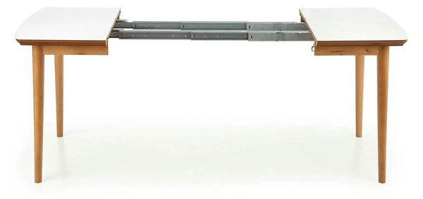 Masa extensibila BARRET, alb/stejar, 90/190x80x75 cm
