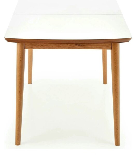 Masa extensibila BARRET, alb/stejar, 90/190x80x75 cm