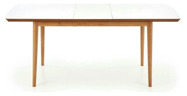 Masa extensibila BARRET, alb/stejar, 90/190x80x75 cm