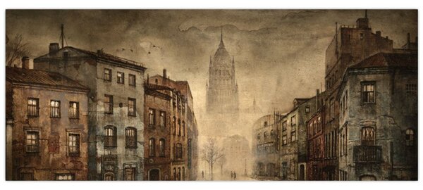Tablou - Pictura orașului (120x50 cm)