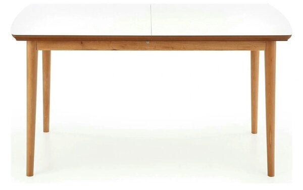 Masa extensibila BARRET, alb/stejar, 90/190x80x75 cm