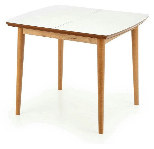 Masa extensibila BARRET, alb/stejar, 90/190x80x75 cm