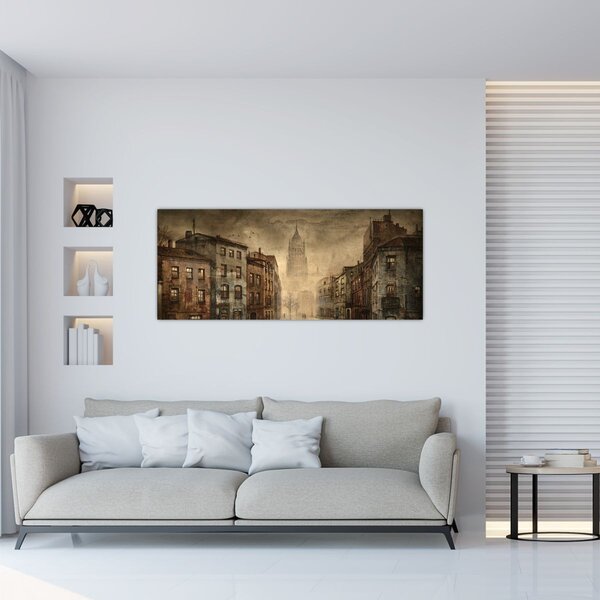 Tablou - Pictura orașului (120x50 cm)