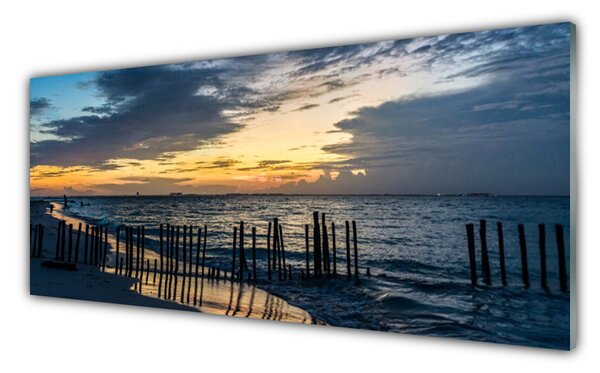 Tablouri acrilice Sea Beach Peisaj Albastru Maro