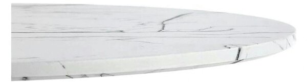 Masa DENVER, alb cu efect de marmura/alb, 80x80x73 cm