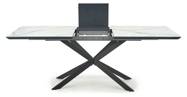 Masa living marmura DIESEL, alb/negru, 160/200x90x76 cm