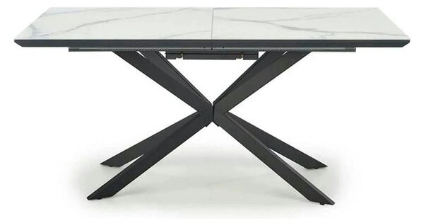 Masa living marmura DIESEL, alb/negru, 160/200x90x76 cm