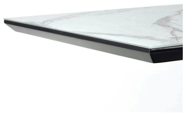 Masa living marmura DIESEL, alb/negru, 160/200x90x76 cm