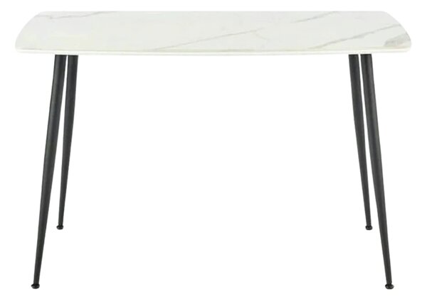 Masa MARCO, alb/negru, 120x70x77 cm