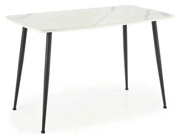 Masa MARCO, alb/negru, 120x70x77 cm