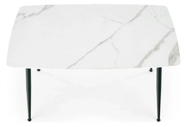 Masa MARCO, alb/negru, 120x70x77 cm