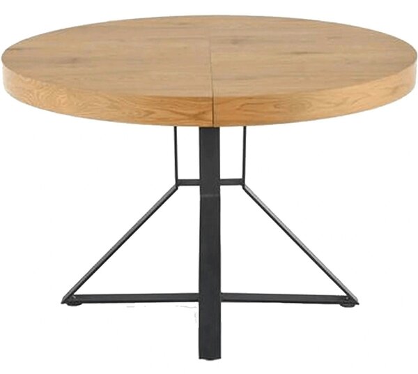Masa extensibila MERCY, stejar/negru, 120/160x120x80 cm