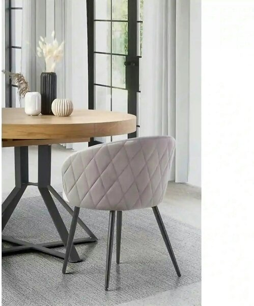 Masa extensibila MERCY, stejar/negru, 120/160x120x80 cm