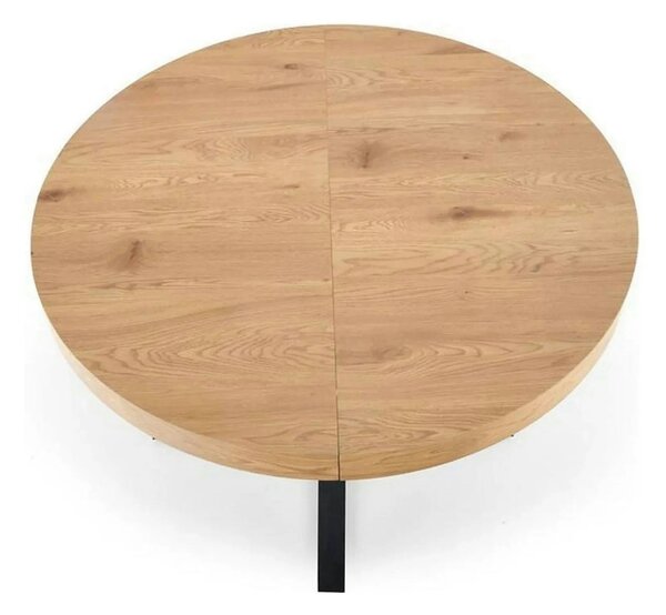 Masa extensibila MERCY, stejar/negru, 120/160x120x80 cm