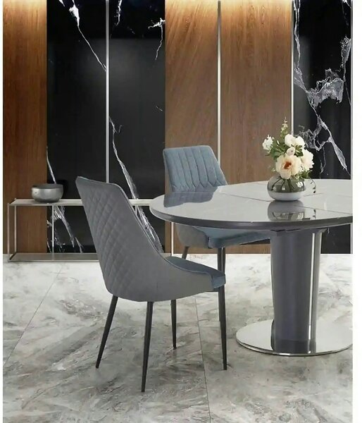 Masa extensibila RICARDO, gri, 120/160x120/76 cm