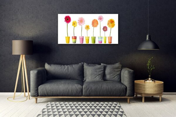Tablou pe sticla Flori Floral Multi