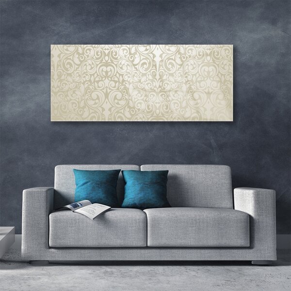 Tablou pe sticla Abstract Art White