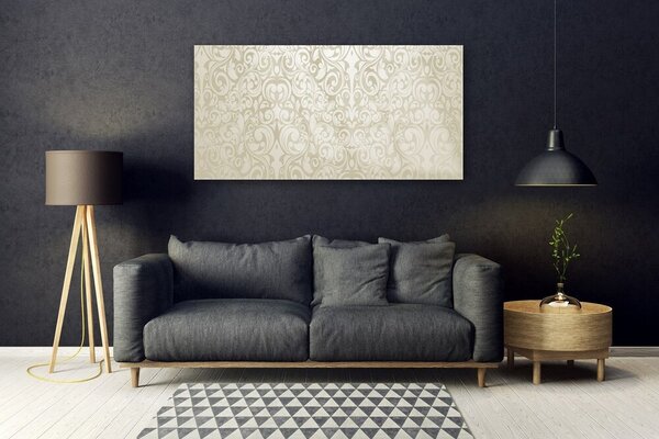 Tablou pe sticla Abstract Art White