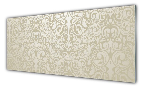Tablou pe sticla Abstract Art White