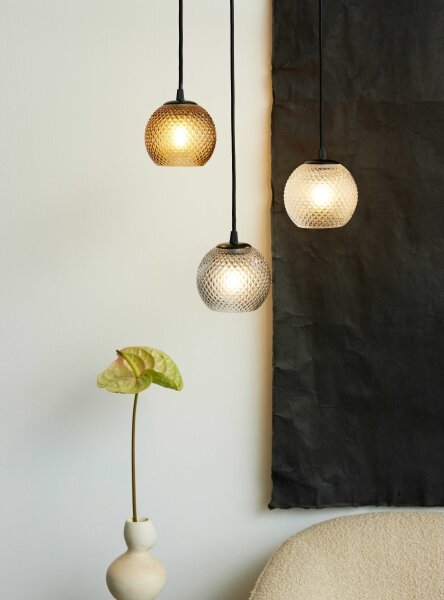 Halo Design 718443 - Lampă suspendată pe cablu NOBB, 1xE27/40W/230V, diametru 22 cm, gri fumuriu