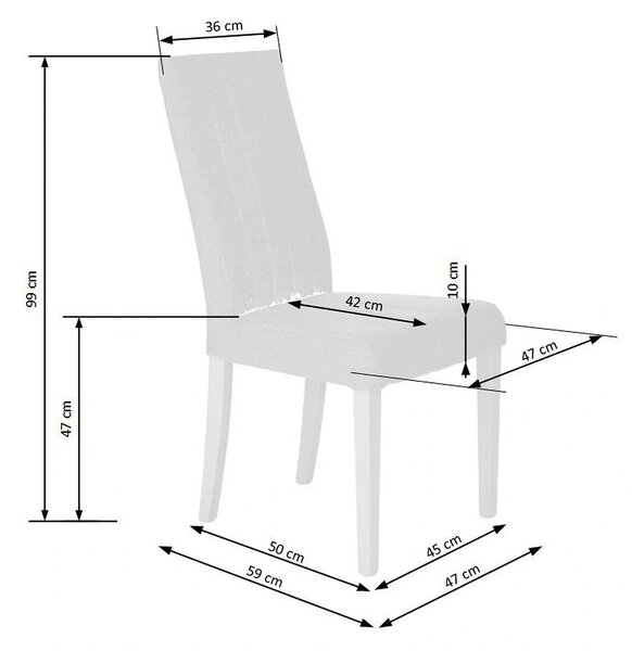 Scaun DIEGO 2, negru/gri, 47x59x99 cm