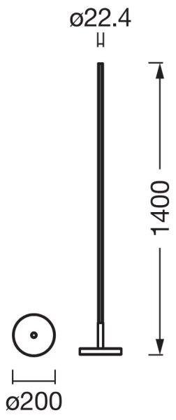 Osram - Lampadar LED RGBW SMART+ MAGIC dimmabil, 11,5W/230V, argintiu, Wi-Fi+telecomandă