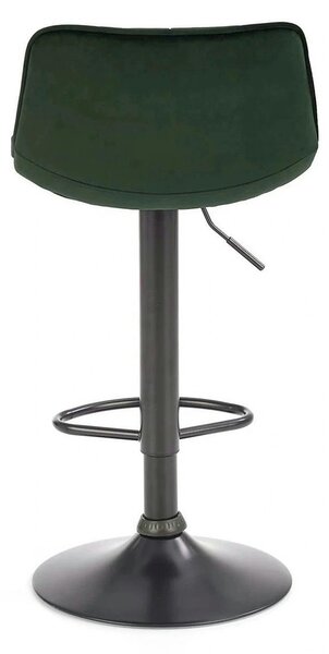 Scaun bar H95, verde inchis/gri inchis, stofa/otel, 43x44x84/106 cm