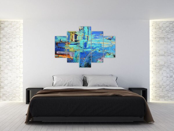 Tablou - pictură abstractă în ulei (150x105 cm)