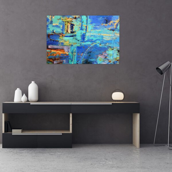 Tablou - pictură abstractă în ulei (90x60 cm)