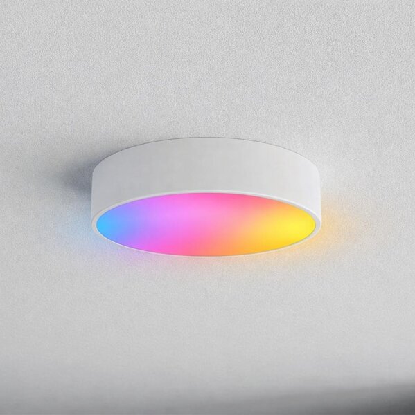Brilagi - Plafonieră LED RGBW dimabilă pentru baie CLARE, 2xE27/9W/230V, IP54, Wi-Fi, albă