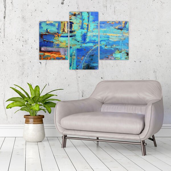 Tablou - pictură abstractă în ulei (90x60 cm)